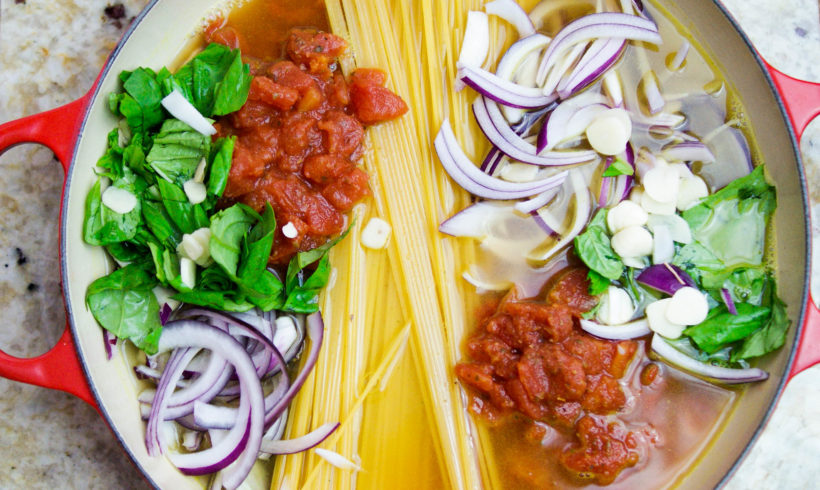 One-pot pasta : le repas dans une seule casserole One-pot pasta : le repas dans une seule casserole