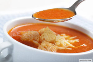 Soupe tomates fromage